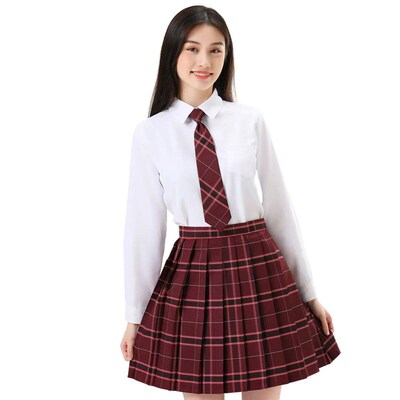 HOLOUN Girl Lady Pleated Jk Skirt CM PCS Set Bow Necktie