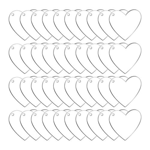 10pcs Transparent Acrylic Disc DIY Handmade Keychain Pendant