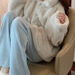 Winter Lambswool Parkas Women Double Side Wear Thick Fleece