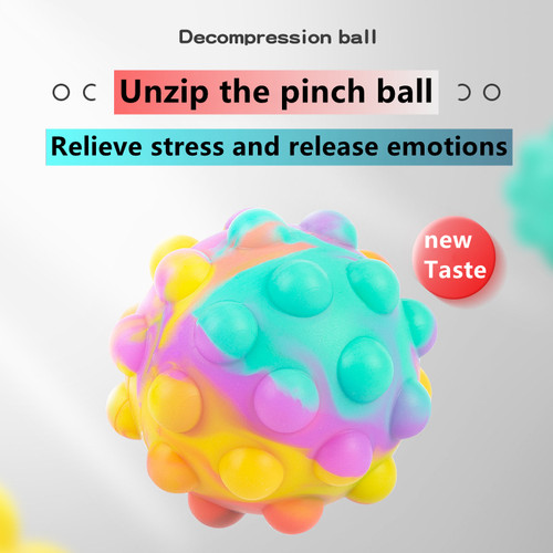 Pop It New 3D Decompression Ball Cross-border Silicone Decom