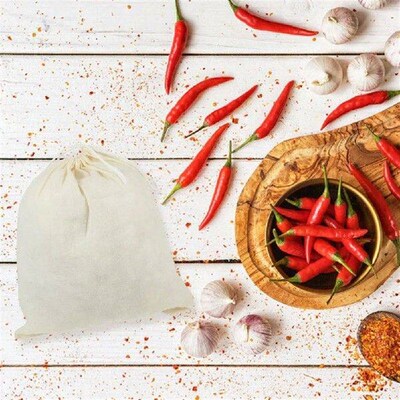 10 Pcs Drawstring Cotton Bag Gravy Bags Soup Stew Mesh