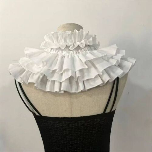 Victorian Layered Ruffle Detachable False Collar Women Vinta
