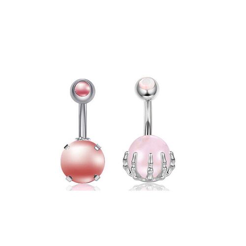 Stainless Steel Set Belly Ring Wings Heart Belly Button Stud