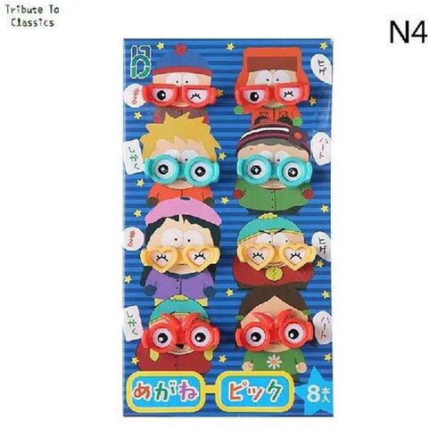 1 set/pack Cute Eyes Fruit Fork Plastic Fruit Pick Kids