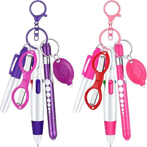 6-in-1 Nurse Ballpoint Pen Set Flashlight Foldable Scissors