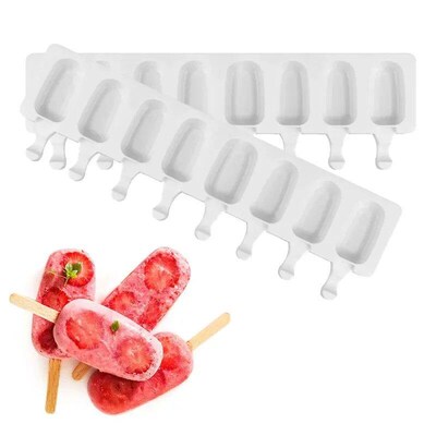 4/8 Hole Silicone Ice Cream Forms Popsicle Molds DIY Homemad