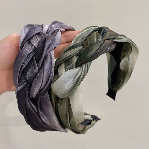 Fashion Shiny Twisted Braid Headband Women Girl Wide Side Ha