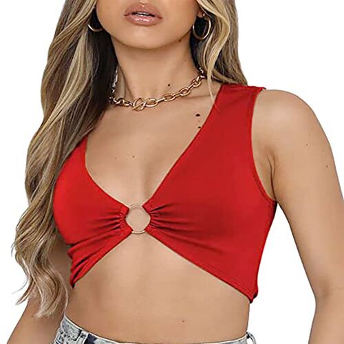 Sreet Fashion Womens Polyester Slant Shoulder Slim-fit Smal