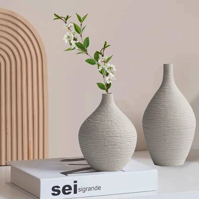 Simple Ceramic Vase Decoration for Home Nordic Luxury Narrow