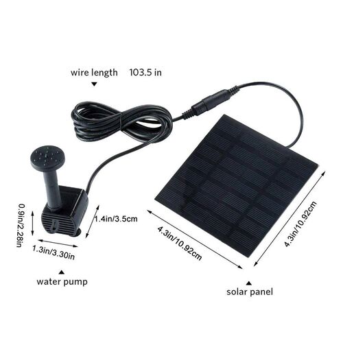Solar Panel Powered Water Fountain Pool Pond Garden Water Sp