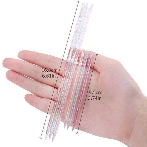 50/100Pcs Reusable Crystal  Double End Nail Art Cuticle Push