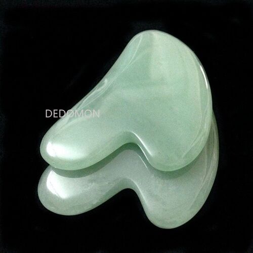 Natural Jade Gua Sha Scraper Board Massage Rose Quartz Jade
