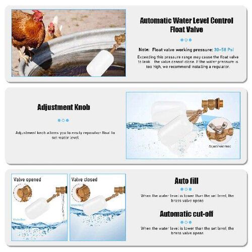 1/2pcs Copper Float Ball Valve New High Quality Float Ball
