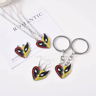 Mavel Deadpool and Wolverine Best Friends Keychain Set Split