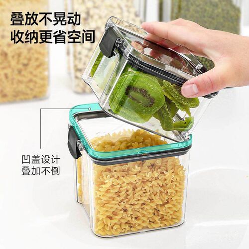 Airtight Grain Storage Containers for Kitchen, PET Transpare