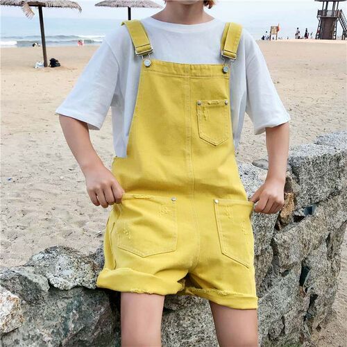 Rompers Women Summer Kawaii Chic Loose High Student Simple A
