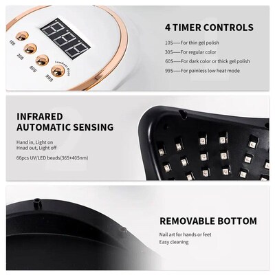 66LEDs Powerful UV LED Nail Drying Lamp For Drying Nail Gel