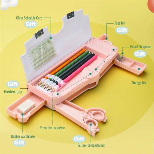 Kawaii Pencil Cases Multifunction Cute Pencil Box Back To Sc
