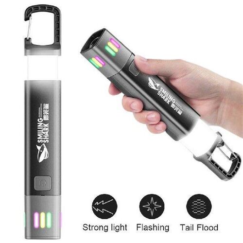XPE+COB LED Variable Focus Flashlight with Floodlight Side