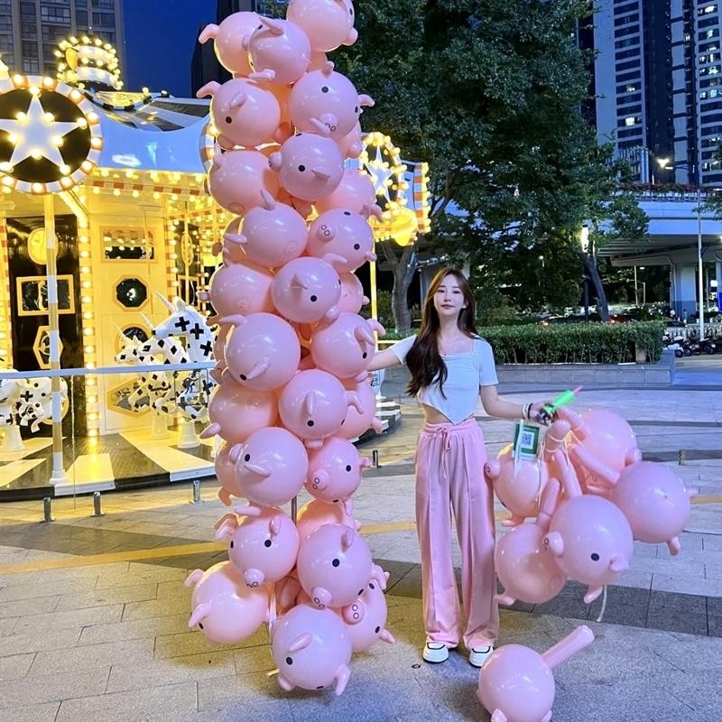 充气发光气球玩具夜市摆摊小蛙仔绿色打气崽景区儿童,节庆用品/礼品,发光气球,淘宝优惠券,粉丝福利购,淘宝优惠卷