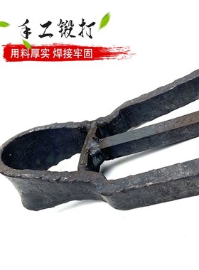 园林农用两齿锄头农具全钢挖土种地挖地翻地开垦松土二齿耙子钉耙