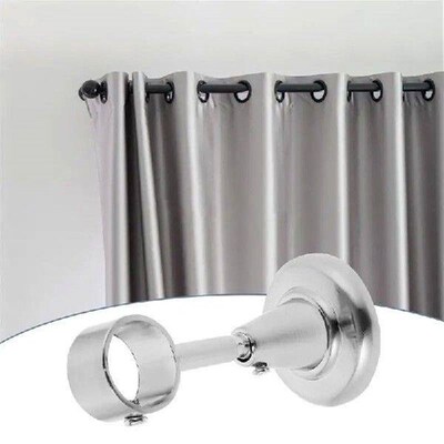 2pcs 28mm Diameter Meatl Curtain Rod Decorative Ceiling