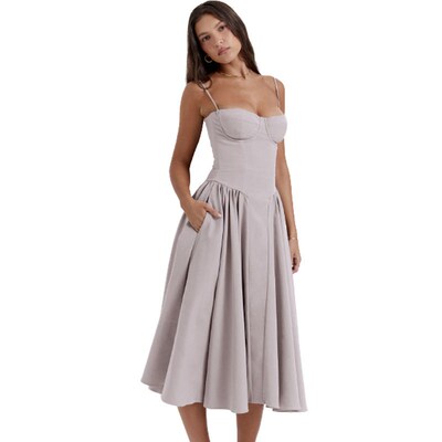 Skirt French Retro Long Skirt urt Style Dopamine Dress Women
