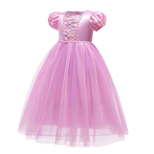 Princess Rapunzel Dress Girl Tangled Kid Cosplay Costume