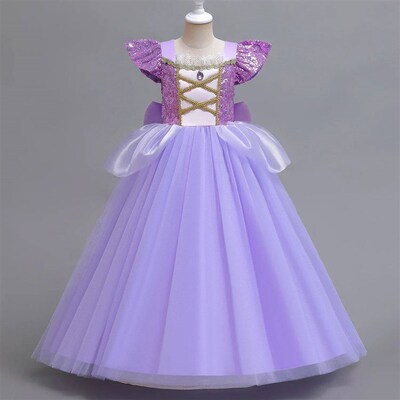 Rapunzel Elsa Costume Children Princess Dresses for Girls Ki