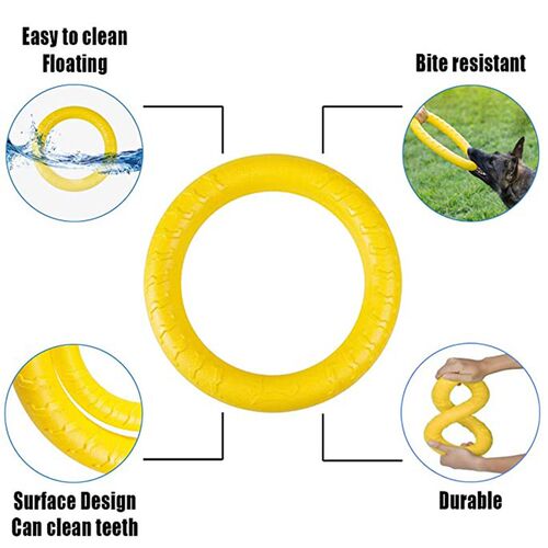 Pet Flying Discs Training Ring Puller Dog Toys For Big Large