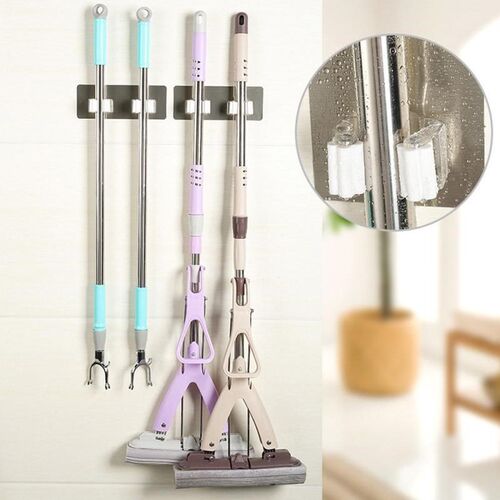 1pc Multifunctional Self Adhesive Seamless Stickers Mop Rac