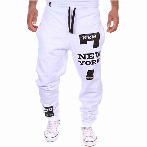 Autumn Winter Pants Men Casual Jogger Number 7 Printed Lette
