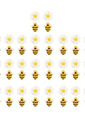 50Pcs Daisies Bees Decors Craft Embellishments for DIY