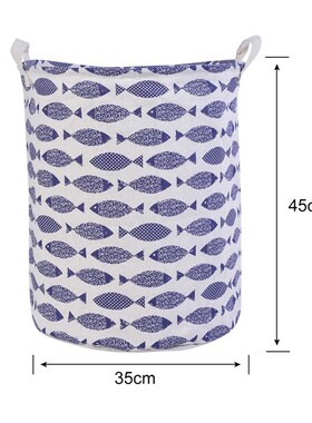 1pc 35x45cm Laundry Baskets Bin Cotton And Linen Dust Colle