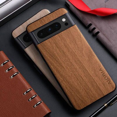 Case for Google Pixel 8 7 6 5 Pro 8A 7A 6A 5A 4A bamboo wood