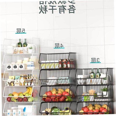 kitchen accessories multi-storey move Storage Vegetable bask