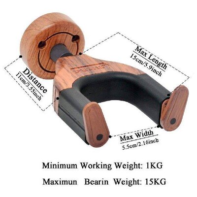 Wooden Wall Mount Guitar Hanger Holder Hook Keeper Hanging