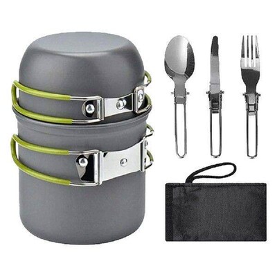 Lightweight Cookware Kit Aluminum Alloy Travel Cutlery
