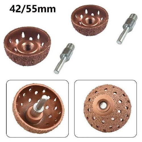 Buffing Wheel Kit 42/55mm Tire Grinding Head Rasp Buffer