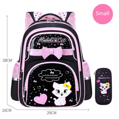 Korean Primary PU Leather School Bag Fashion Girls Orthopedi