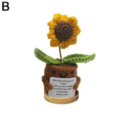 NEW Mini Cute Crochet Potted Plants Eternal Flowers Wedding