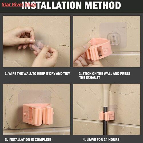1PCS High Quality Wall Mounted Mop Organizer Holder Brush Br