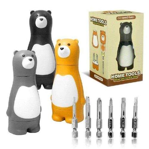 6 In 1 Cartoon Bear Screwdriver Set Labor-saving