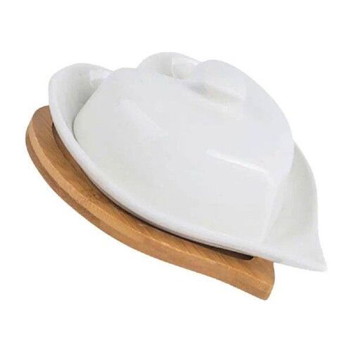 Heart-shaped Ceramic Disc Unique Butter Dish Containers for