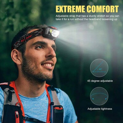 Rechargeable Led Headlamp Cool Camping Gear Fishing Cap Ligh