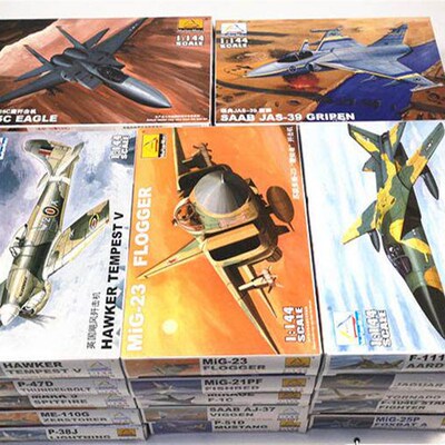 25PCS 1/144 Plastic Assemble Fighter Military Assembly Aircr