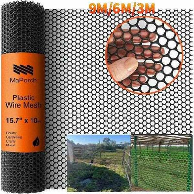 3-1 Rolls Plastic Wire Mesh Fence Chicken Wire Frame