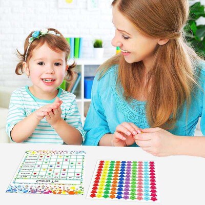 40 Pack Reward Chart behavior board for Kids Home classroom