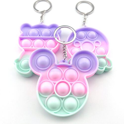 5pc pushpop keychain Push Pop It Fidget toys among us钥匙扣