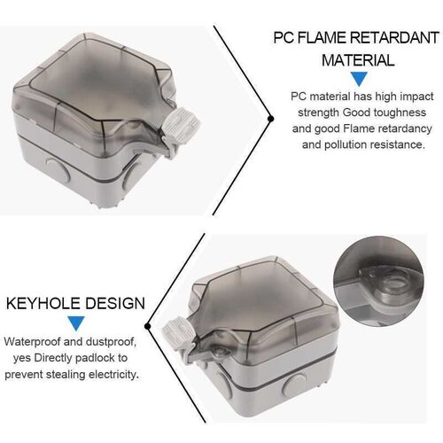IP66 EU Stndrd lrge plug Wterproof Outdoor Wll Switch S